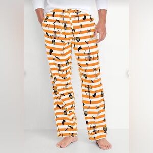 old navy halloween Men’s pajama Pants Stripped Ghost Spider Large Tall Cotton
